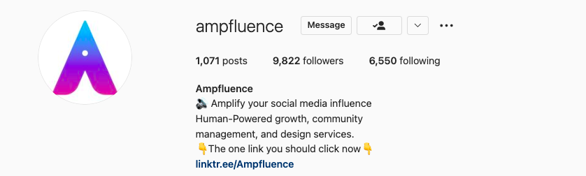 ampfluence-instagram-bio